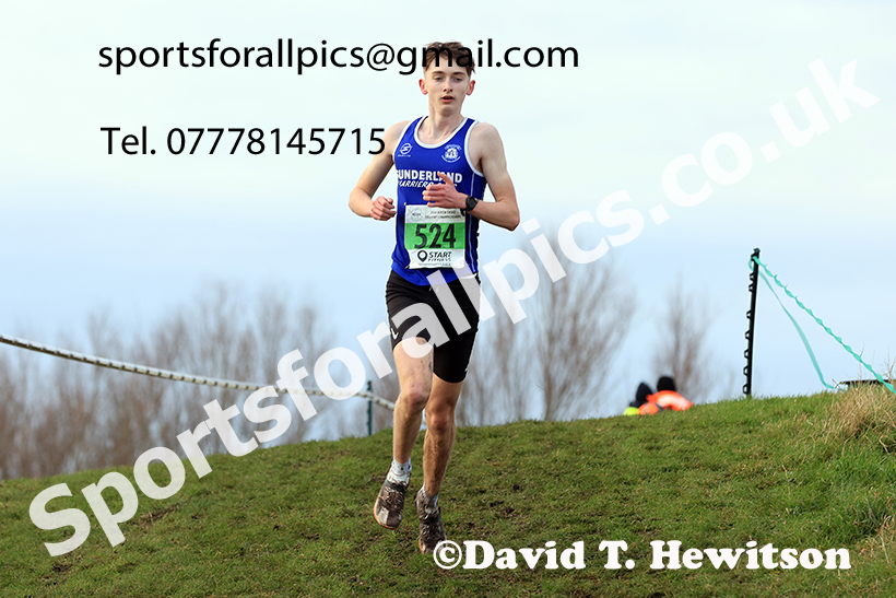 Mens under-20s 2024 NECAA Cross Country Champs., Temple Park, South Shields. Photo: David T. Hewitson/Sports for All Pics